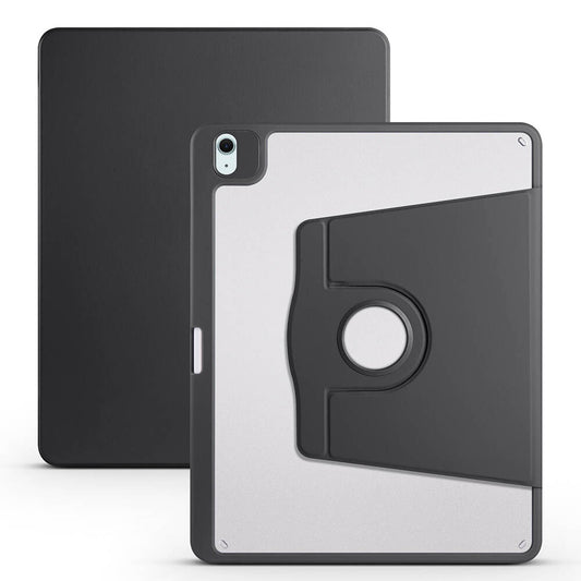 Apple iPad Air 13 2024 Case Zore Thermal Pen Compartment Rotating Stand Case Black