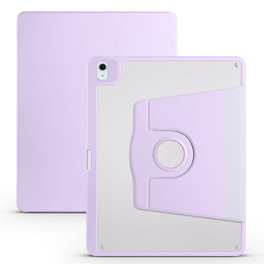Apple iPad Air 13 2024 Case Zore Thermal Pen Compartment Rotating Stand Case Lilac 