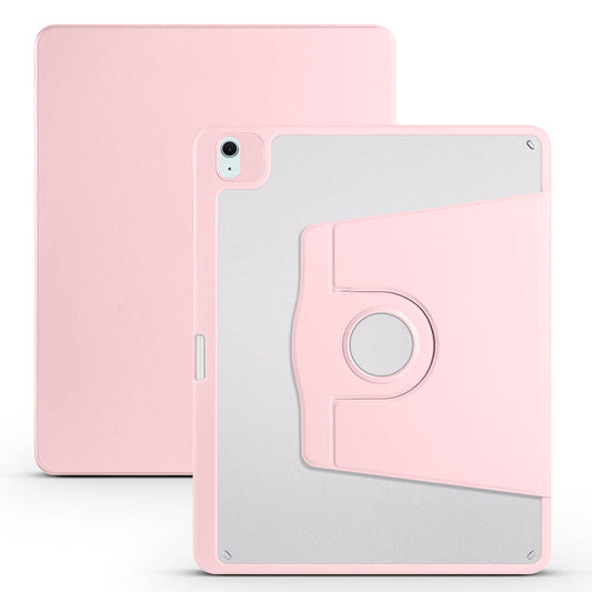 Apple iPad Air 13 2024 Case Zore Thermal Pen Compartment Rotating Stand Case Pink 