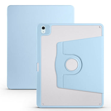 Apple iPad Air 13 2024 Case Zore Thermal Pen Compartment Rotating Stand Case Light Green 