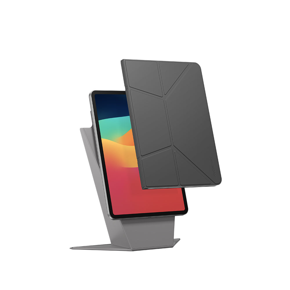 Apple iPad Air 13 2025 M3 Amazingthing Matte Pro Mag Folio Katlanabilir Magnetik Standlı Kılıf Mavi