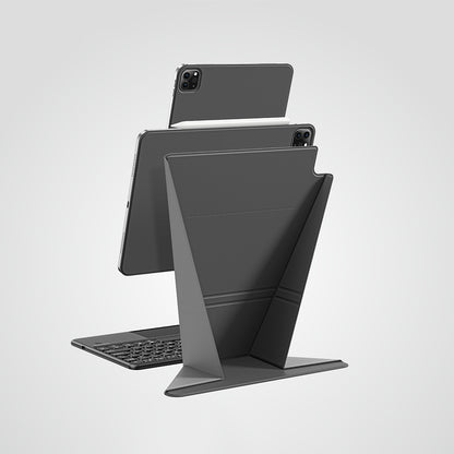 Apple iPad Air 13 2025 M3 Amazingthing Matte Pro Mag Folio Katlanabilir Magnetik Standlı Kılıf Siyah