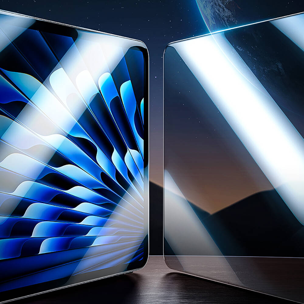 Apple iPad Air 13 2025 M3 Benks King Kong Eğimli Kenar Oleofobik Özellikli Temperli Cam Ekran Koruyucu Şeffaf