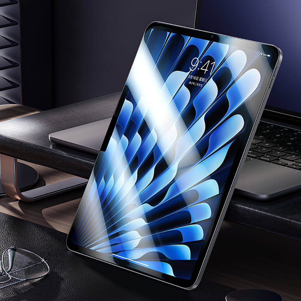 Apple iPad Air 13 2025 M3 Benks King Kong Eğimli Kenar Oleofobik Özellikli Temperli Cam Ekran Koruyucu Şeffaf