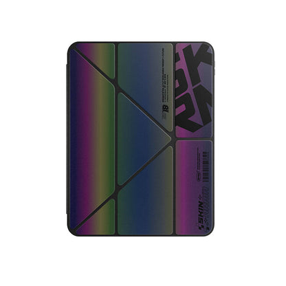 Apple iPad Air 13 2025 M3 Kılıf SkinArma Holografik Tasarımlı Arkası Şeffaf Çıkarılabilir Magnetik Kira Kobai Kılıf Colorful