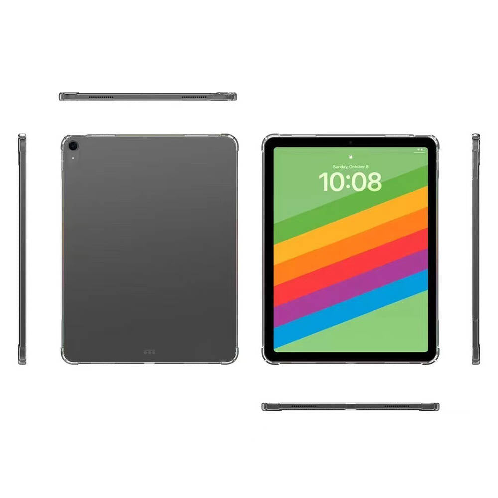 Apple iPad Air 13 2025 M3 Case Zore Tablet Nitro Anti Shock Silicone Cover Transparent