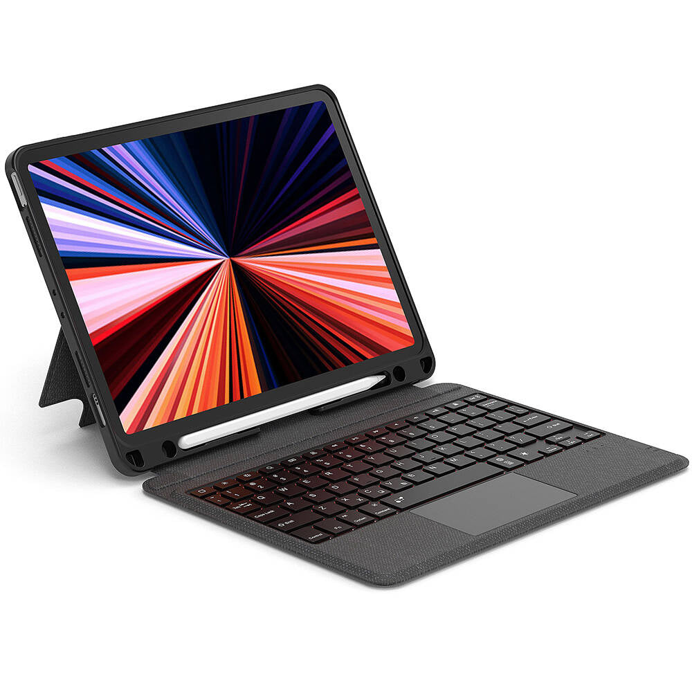 Apple iPad Air 13 2025 M3 Wiwu Mag Touch Keyboard Stand Case Black