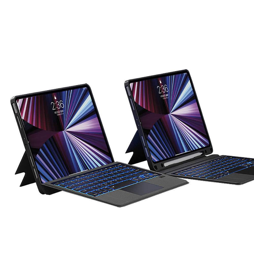Apple iPad Air 13 2025 M3 Wiwu Mag Touch Keyboard Stand Case Black