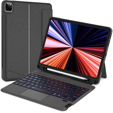 Apple iPad Air 13 2025 M3 Wiwu Mag Touch Keyboard Stand Case Black