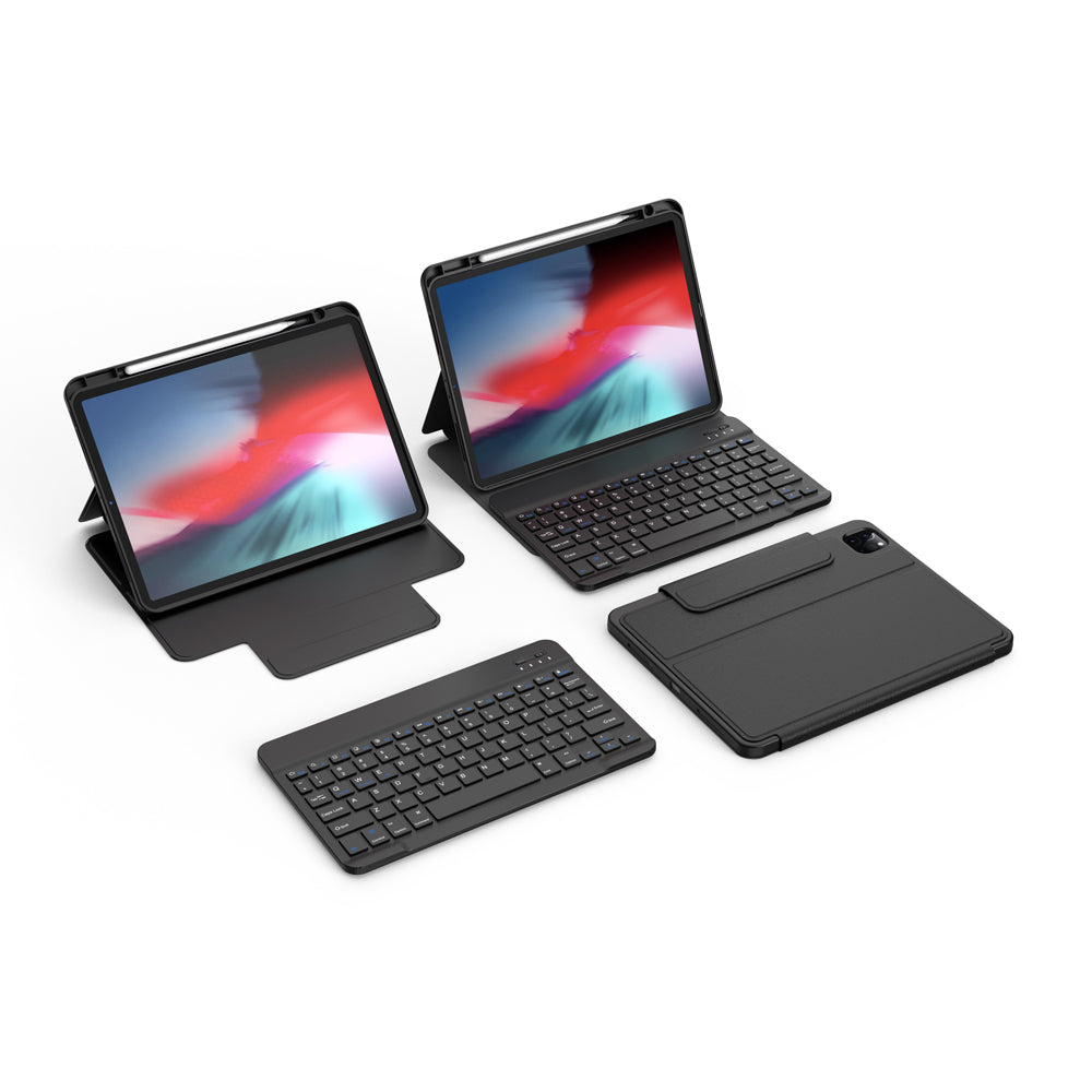 Apple iPad Air 13 2025 M3 Wiwu Protective Hidden Pen Compartment Keyboard Case Black 