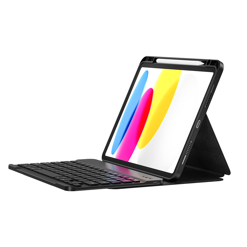 Apple iPad Air 13 2025 M3 Wiwu Protective Hidden Pen Compartment Keyboard Case Black 