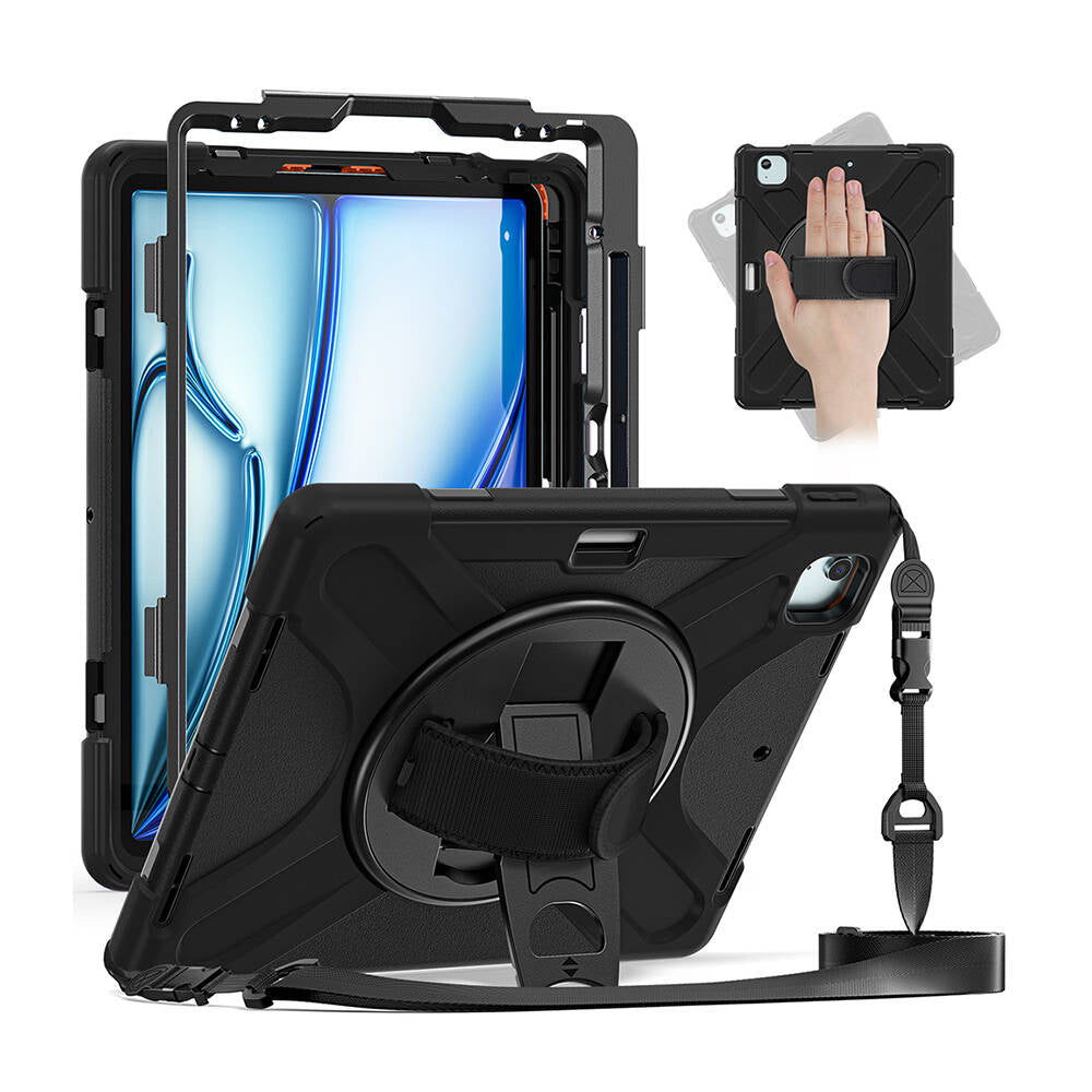 Apple iPad Air 13 2025 M3 Zore Defender Tablet Silicone Black 