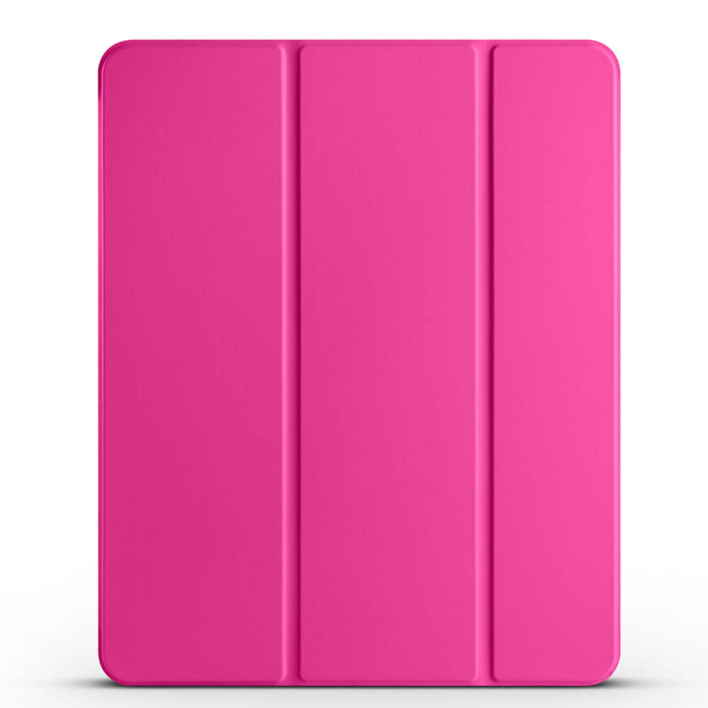 Apple iPad Air 13 2025 M3 Zore Smart Cover with Pencil Compartment and Stand 1-in-1 Case Pink Dark
