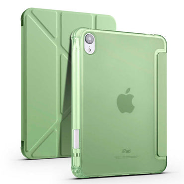 Apple iPad Mini 2021 (6th Generation) Case Zore Tri Folding Stand Case with Pen Compartment Lilac 