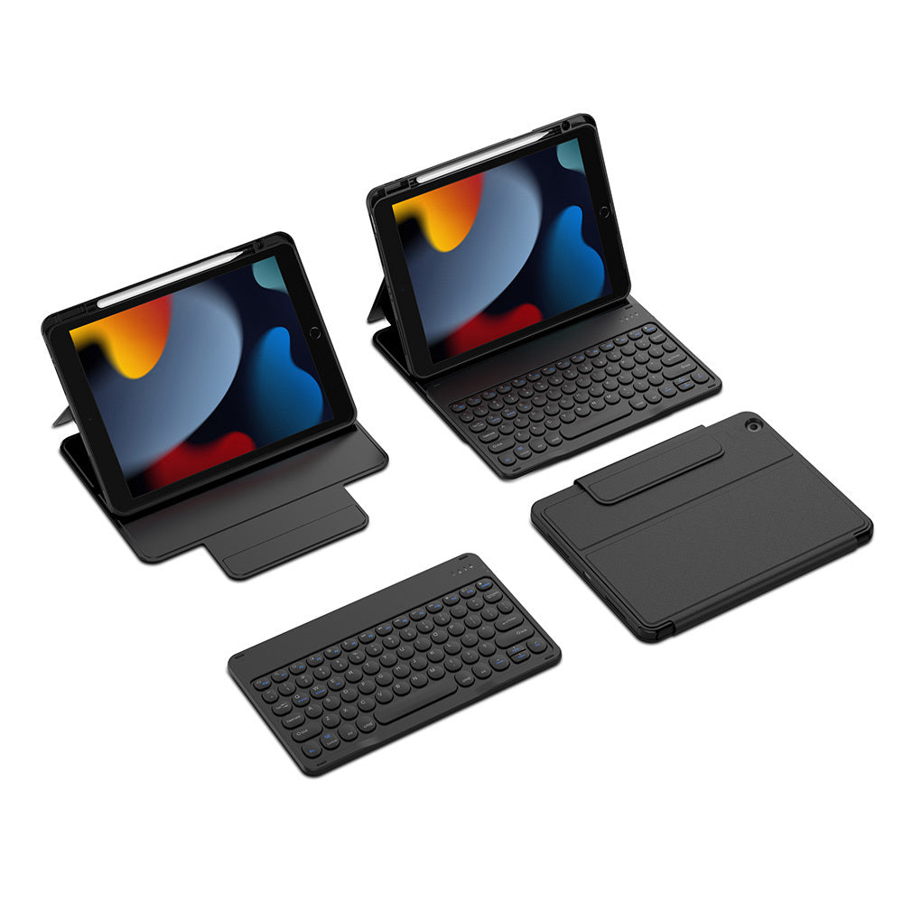 Apple iPad Pro 10.5 (7th Generation) Wiwu Protective Keyboard Case with Hidden Pen Compartment Black 