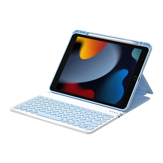 Apple iPad Pro 10.5 (7th Generation) Wiwu Protective Hidden Pen Compartment Keyboard Case Blue 