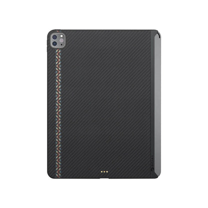 Apple iPad Pro 11 2020 (2.Nesil) Kılıf Aramid Fiber Pitaka Ultra-Slim Classic Serisi Tablet Kapak Siyah-Kırmızı