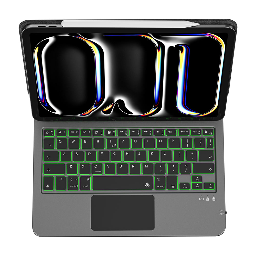 Apple iPad Pro 11 2020 (2nd Generation) Wiwu MK-003 Hidden Pen Compartment Keyboard Stand Case Black 