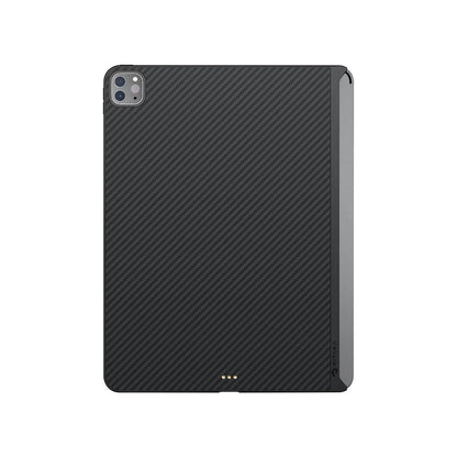 Apple iPad Pro 11 2021 (3.Nesil) Kılıf Aramid Fiber Pitaka Ultra-Slim Classic Serisi Tablet Kapak Siyah-Kırmızı