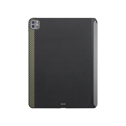 Apple iPad Pro 11 2021 (3.Nesil) Kılıf Aramid Fiber Pitaka Ultra-Slim Classic Serisi Tablet Kapak Siyah-Kırmızı