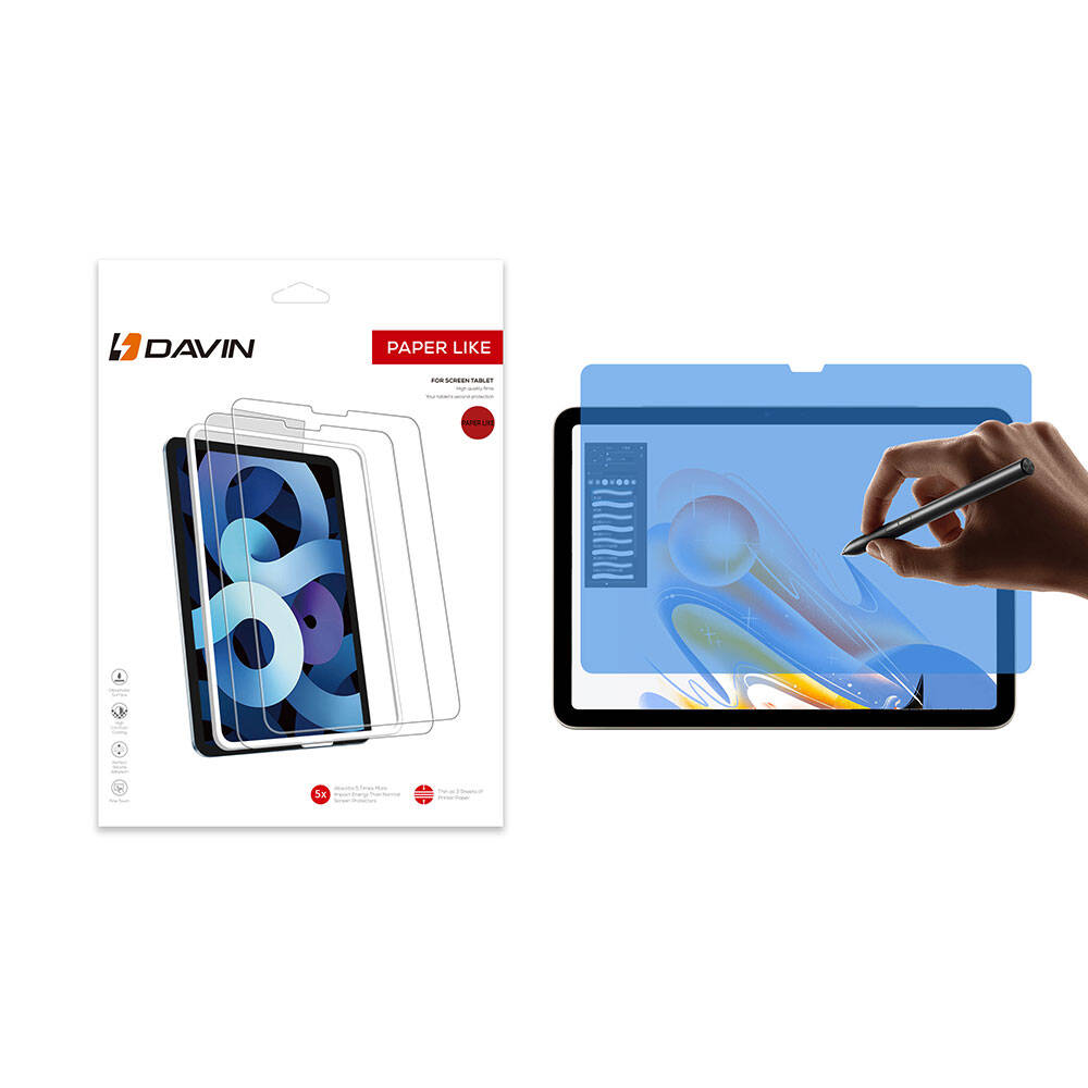 Apple iPad Pro 11 2024 Paper Feel Matte Davin Paper Like Screen Protector Transparent