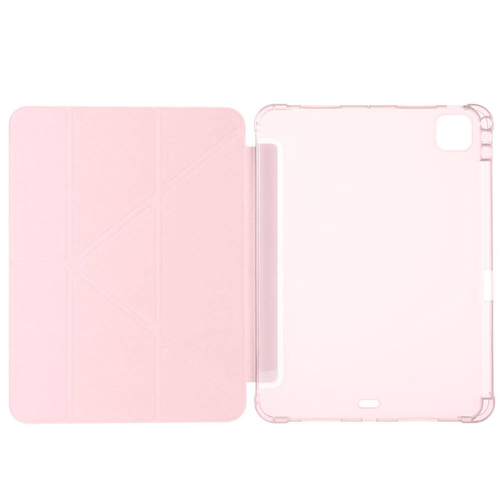 Apple iPad Pro 11 2024 Case Zore Tri Folding Stand Case with Pencil Compartment Lilac 