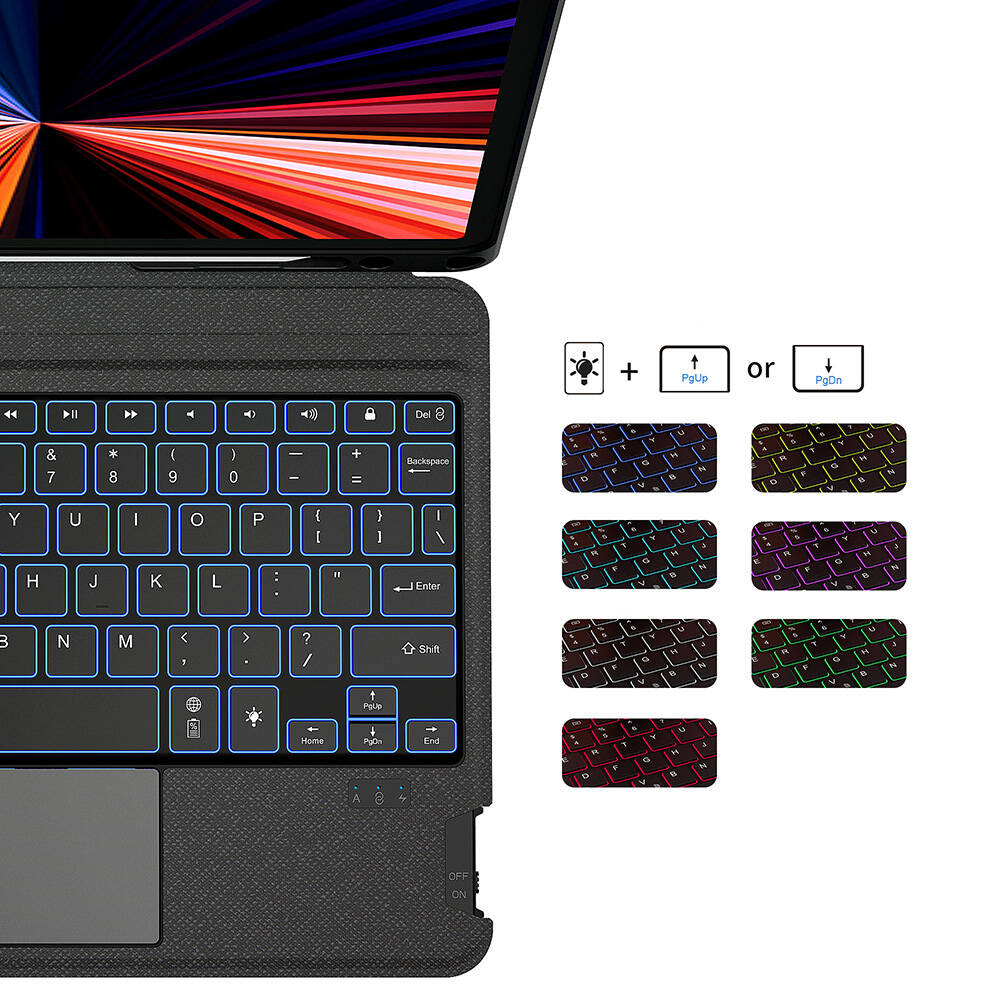 Apple iPad Pro 11 2024 Wiwu Mag Touch Keyboard Stand Case Black