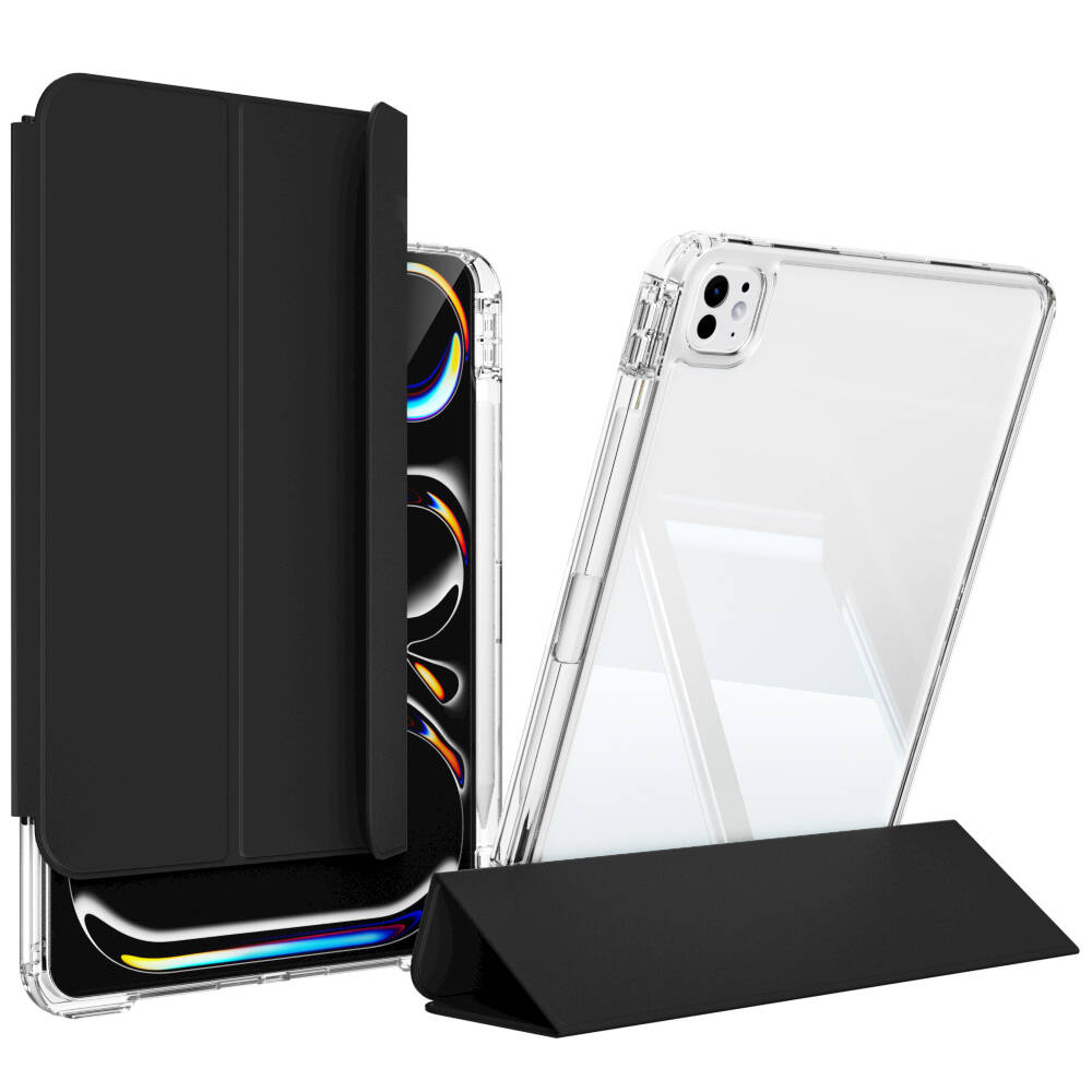 Apple iPad Pro 11 2025 M5 Kılıf Magnetik Ayrılabilen Airbagli Zore Sliding Tablet Kılıfı Koyu Yeşil