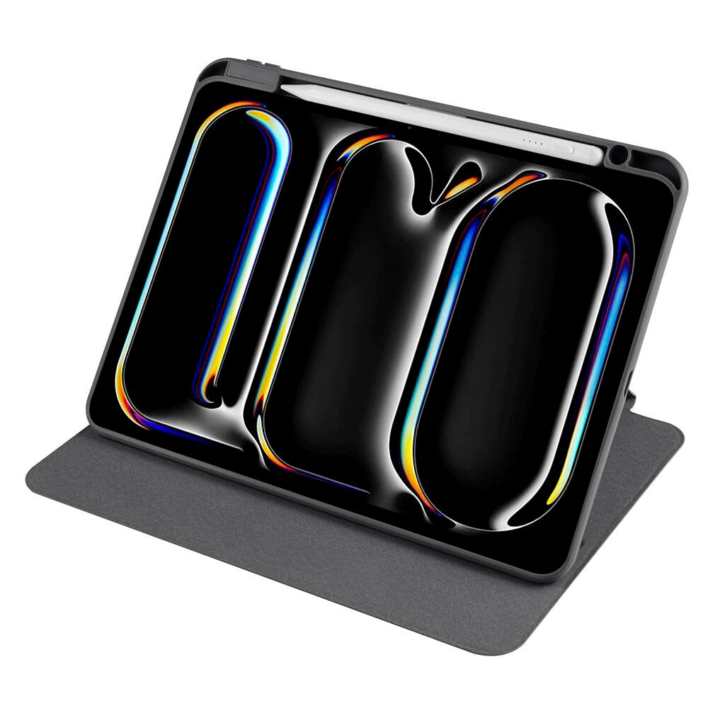 Apple iPad Pro 11 2025 M5 Kılıf Zore Termik Kalem Bölmeli Dönebilen Standlı Kılıf Koyu Yeşil