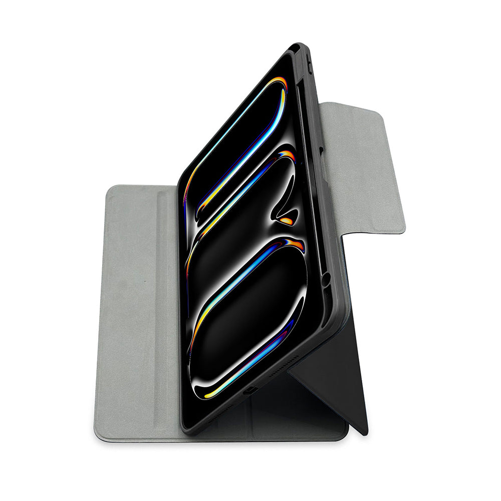 Apple iPad Pro 11 2025 M5 Raptic Spin Detachable Folio PU Ayrılabilir Kalem Bölmeli Standlı Kılıf Lacivert