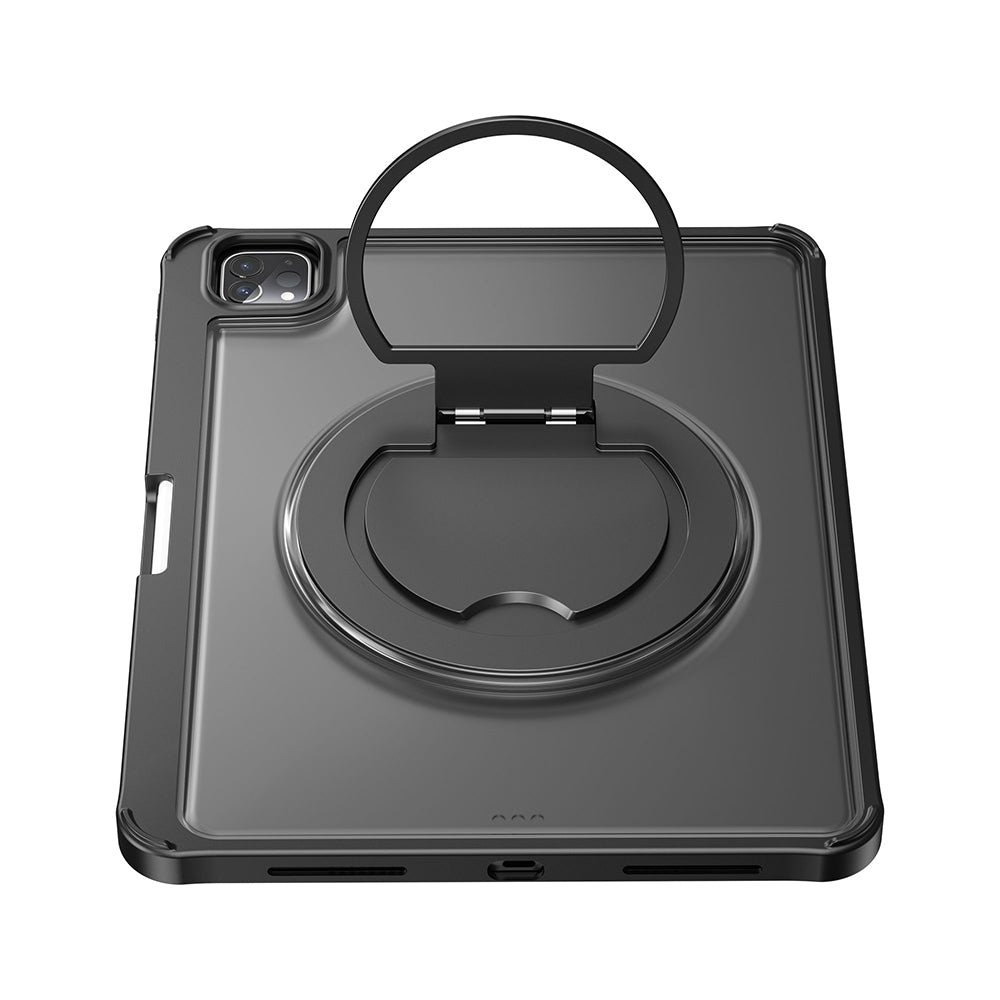 Apple iPad Pro 12.9 2020 (4.Nesil) Wiwu MK-007 Combo Pro Kalem Bölmeli Klavyeli Standlı Kılıf Siyah