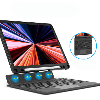 Apple iPad Pro 12.9 2022 M2 Wiwu MagTouch Serisi Gizli Kalem Bölmeli Klavyeli Kılıf