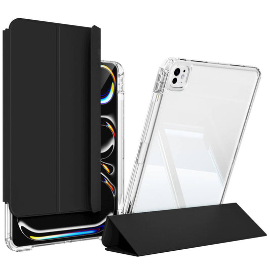 Apple iPad Pro 13 2024 Case Magnetic Detachable Airbag Zore Sliding Tablet Case Black