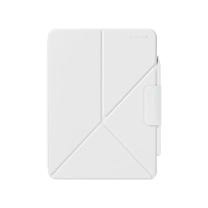 Apple iPad Pro 13 2024 Pitaka MagEZ Folio 2 Kalem Bölmeli Standlı Kılıf Beyaz