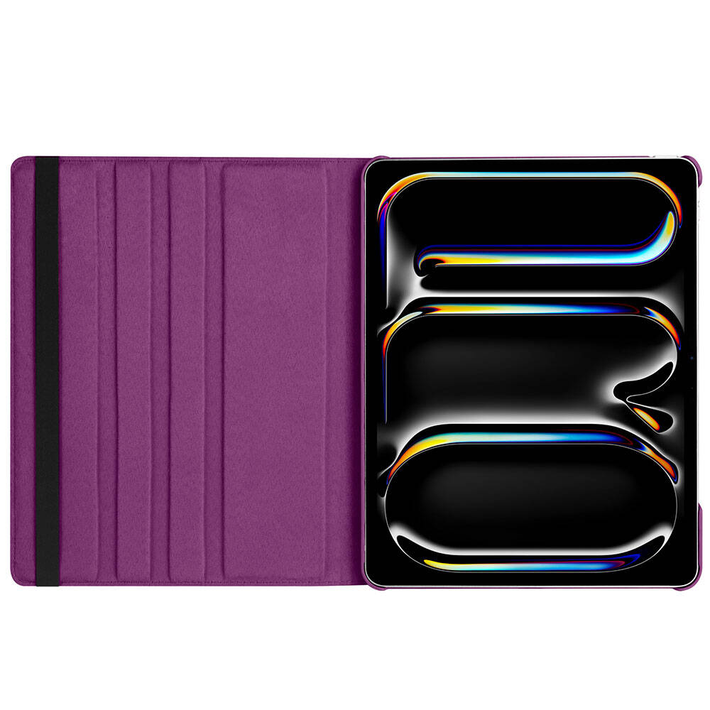 Apple iPad Pro 13 2024 Zore Dönebilen Standlı Kılıf Mavi