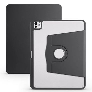 Apple iPad Pro 13 2025 M5 Kılıf Zore Termik Kalem Bölmeli Dönebilen Standlı Kılıf Lavendery Gray