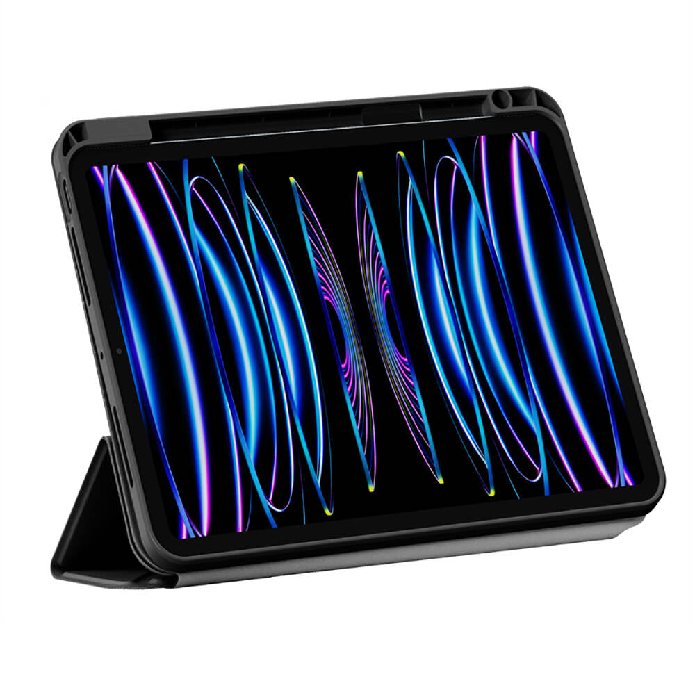 Apple iPad Pro 13 2025 M5 Wiwu 360° Dönebilen Standlı Magnetik Koruyucu Tablet Kılıfı Gri