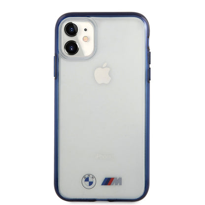 Apple iPhone 11 Kılıf BMW Buzlu Transparan Dizayn Kapak Şeffaf-Mavi