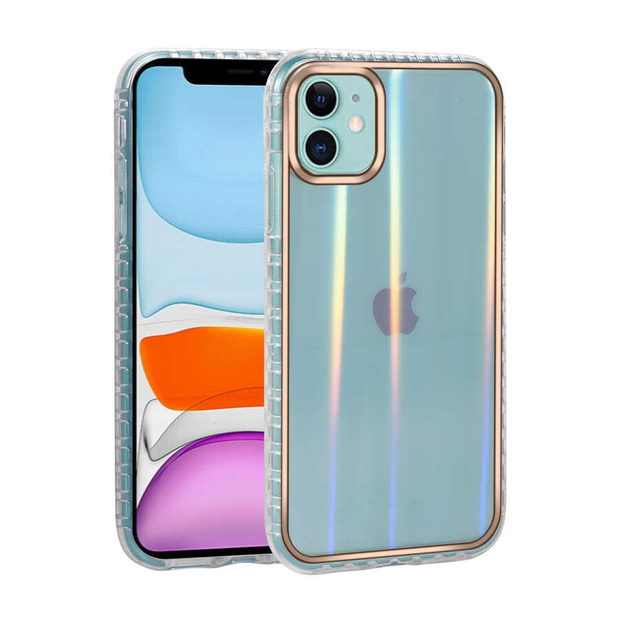 Apple iPhone 11 Kılıf Desenli Parlayan Transparan Zore Avva Kapak
