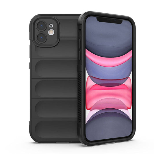 Apple iPhone 11 Case Flexible TPU Hollow Back Surface Design Zore Ethnic Silicone Cover Black