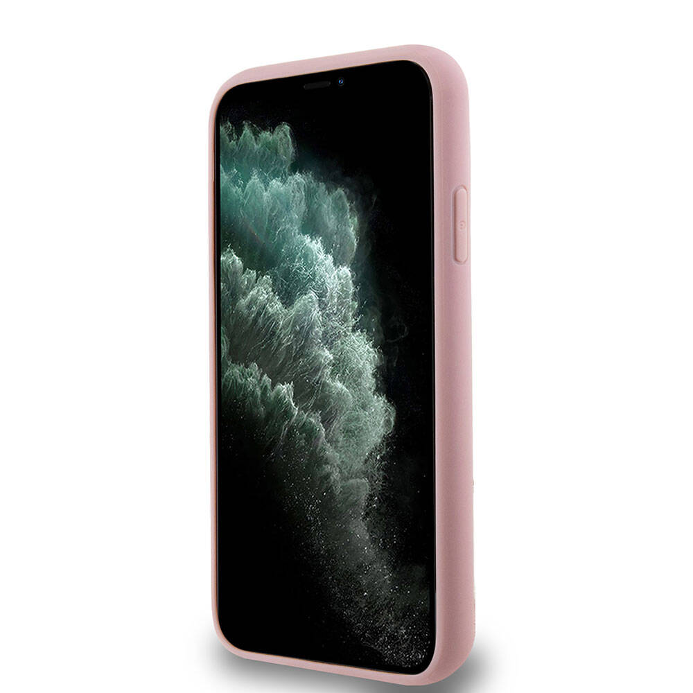 Apple iPhone 11 Case Guess Original Licensed 4G Large Metal Logo Glitter Cover Pink 