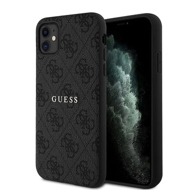 Apple iPhone 11 Case Guess Original Licensed 4G Pattern Text Logo Cover Black