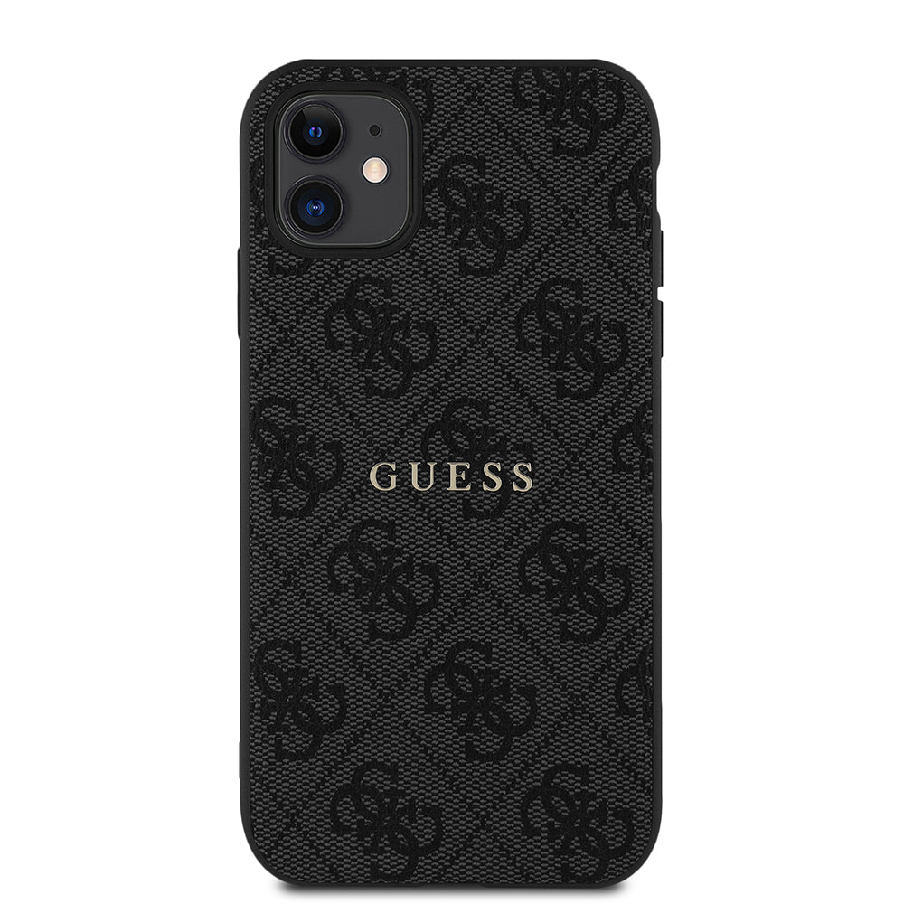 Apple iPhone 11 Case Guess Original Licensed 4G Pattern Text Logo Cover Black