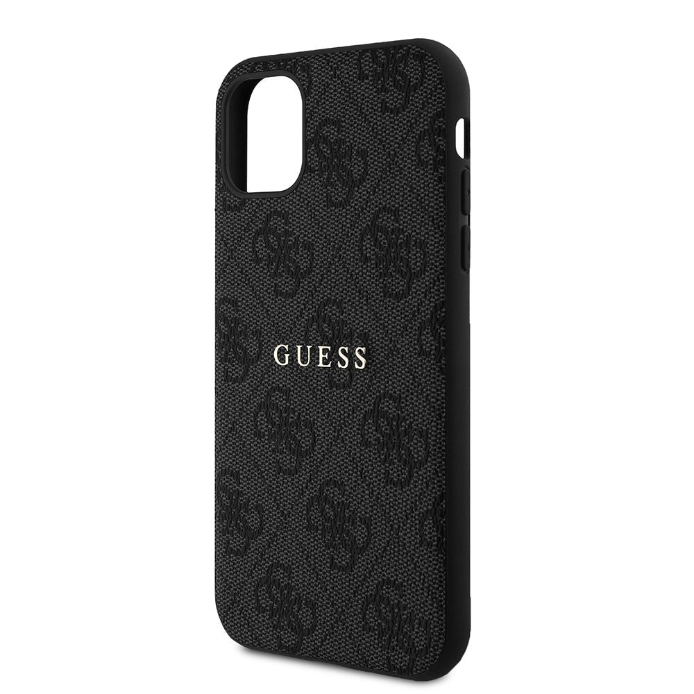 Apple iPhone 11 Case Guess Original Licensed 4G Pattern Text Logo Cover Black