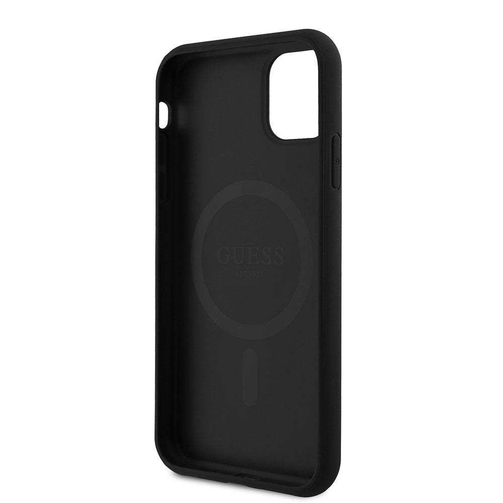Apple iPhone 11 Case Guess Original Licensed 4G Pattern Text Logo Cover Black