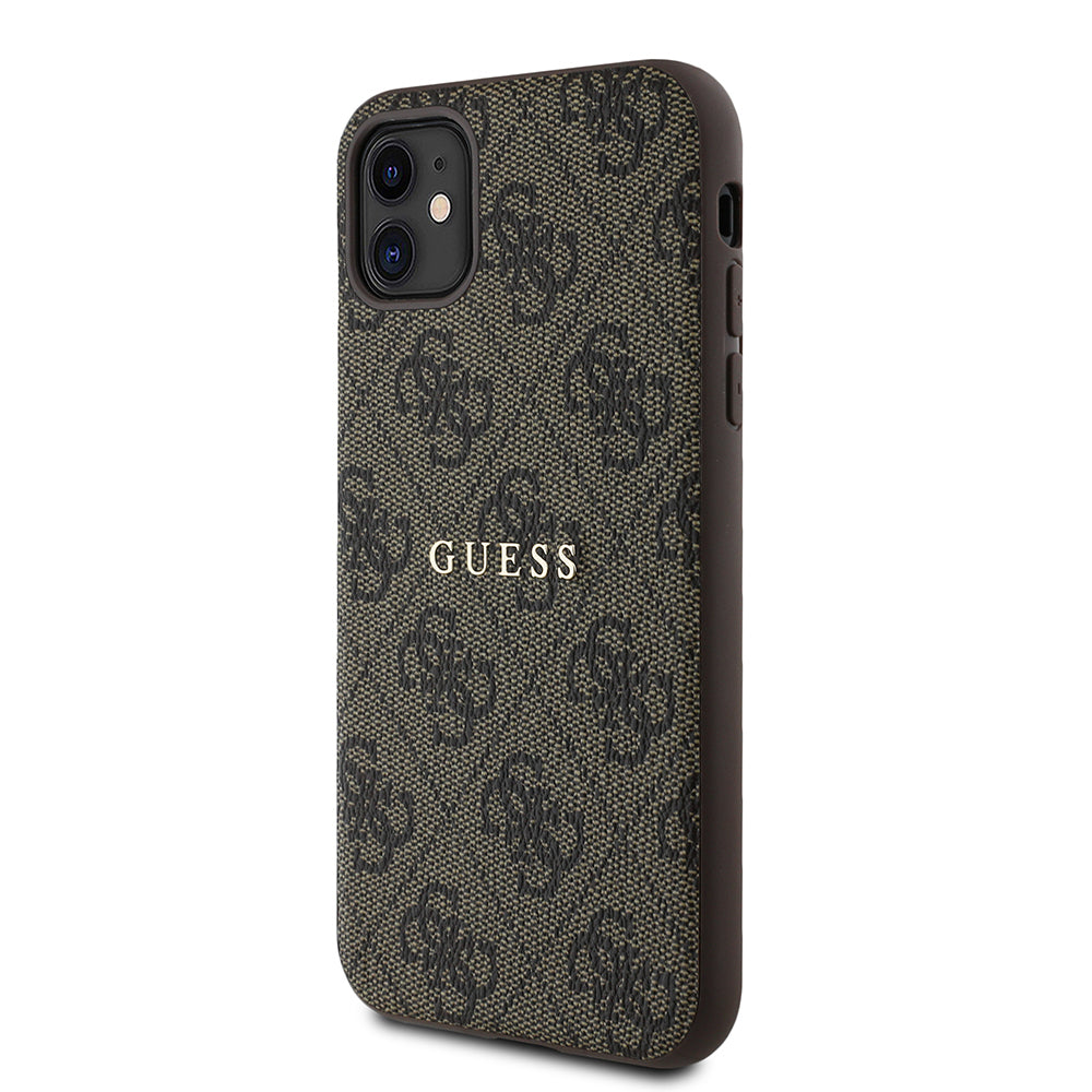 Apple iPhone 11 Case Guess Original Licensed 4G Pattern Text Logo Cover Black