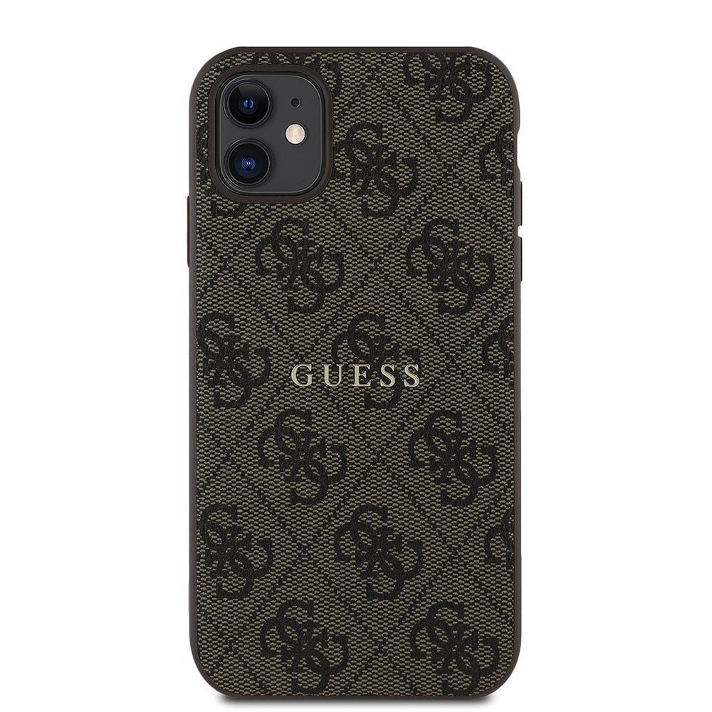 Apple iPhone 11 Case Guess Original Licensed 4G Pattern Text Logo Cover Black