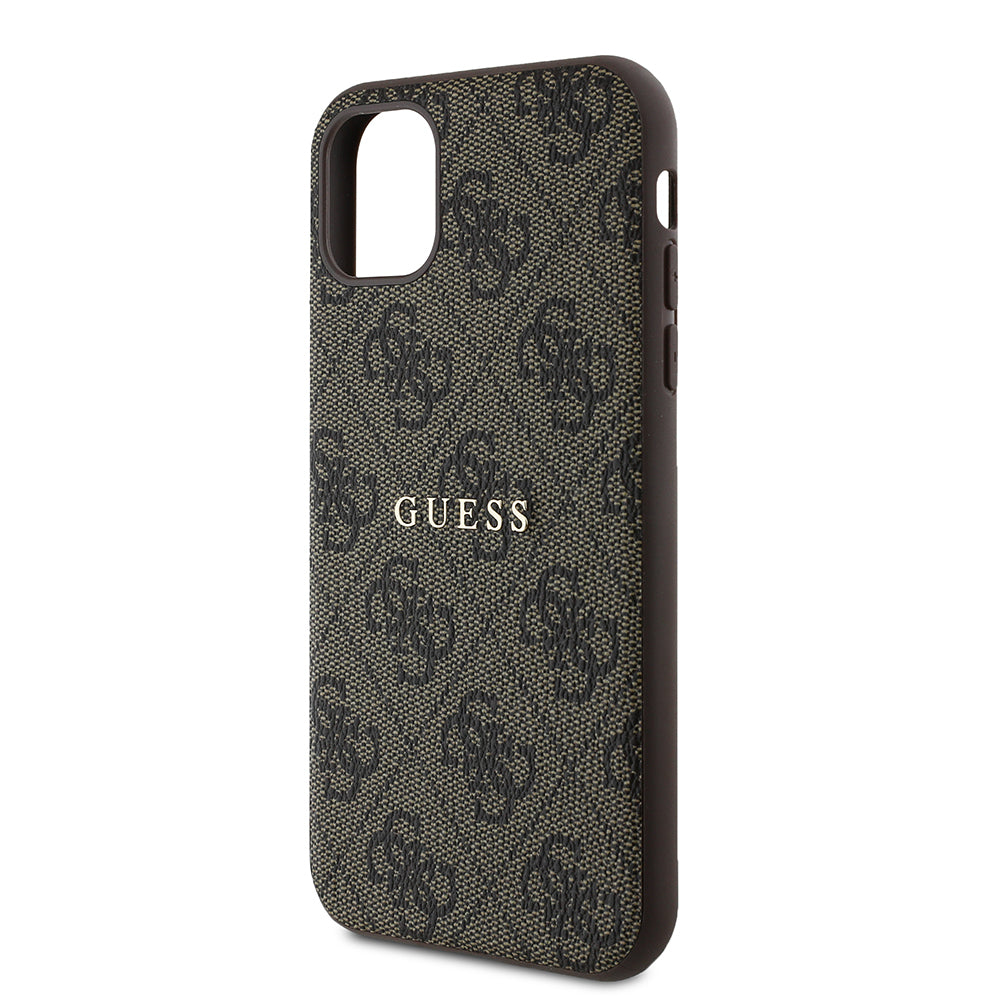 Apple iPhone 11 Case Guess Original Licensed 4G Pattern Text Logo Cover Black