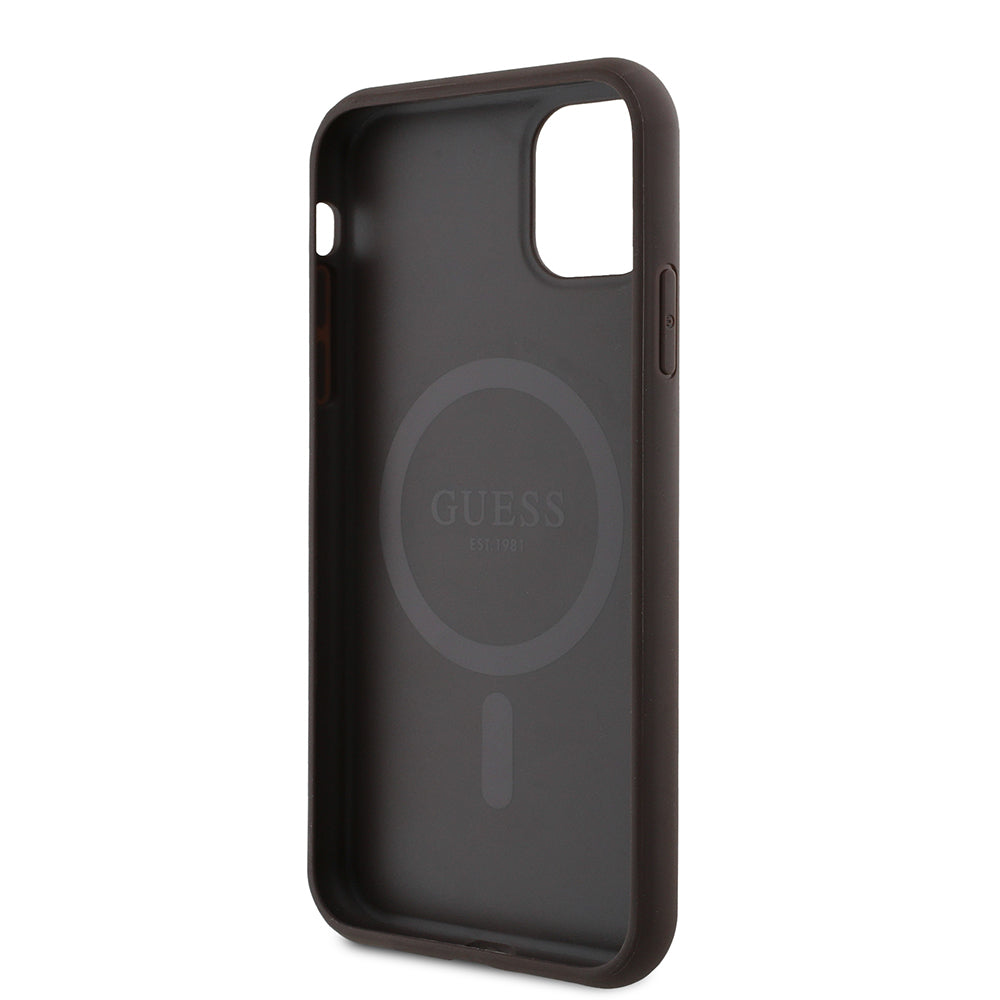 Apple iPhone 11 Case Guess Original Licensed 4G Pattern Text Logo Cover Black