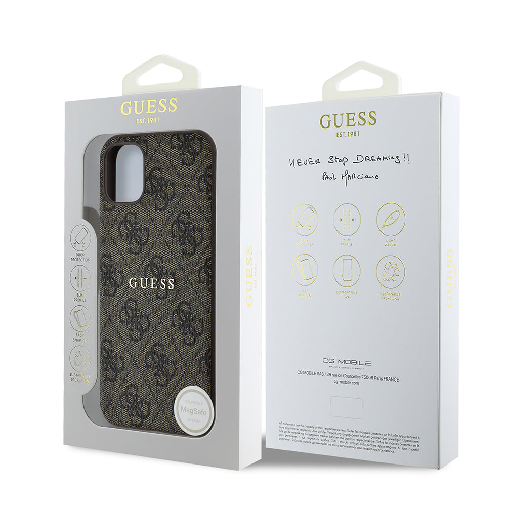 Apple iPhone 11 Case Guess Original Licensed 4G Pattern Text Logo Cover Black